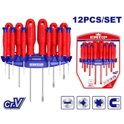 Набор отверток Emtop ESST1201, 12 шт Набор отверток Emtop ESST1201, 12 шт