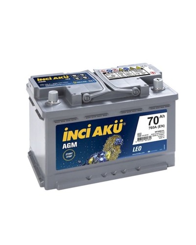 Avtomobil akkumulyatoru İnci Akü AGM 70 Ah