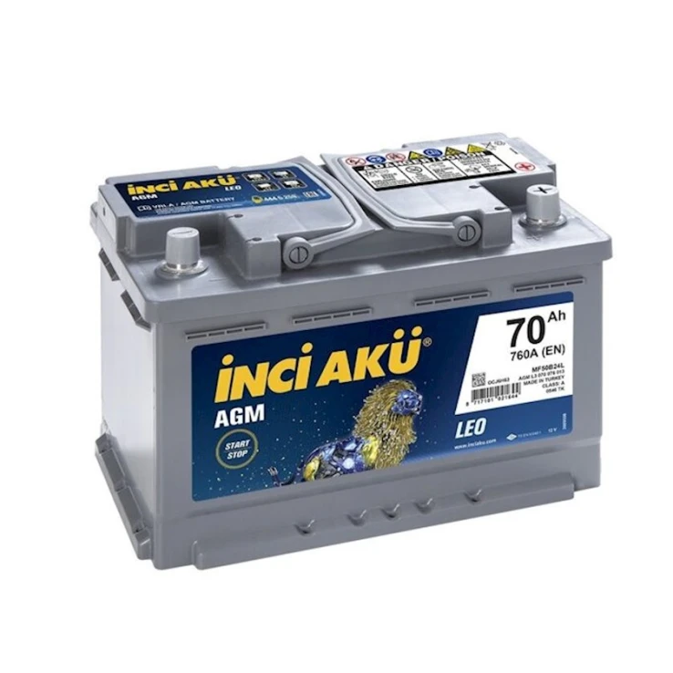 Аккумулятор автомобильный İnci Akü AGM 70 Ah Аккумулятор автомобильный İnci Akü AGM 70 Ah