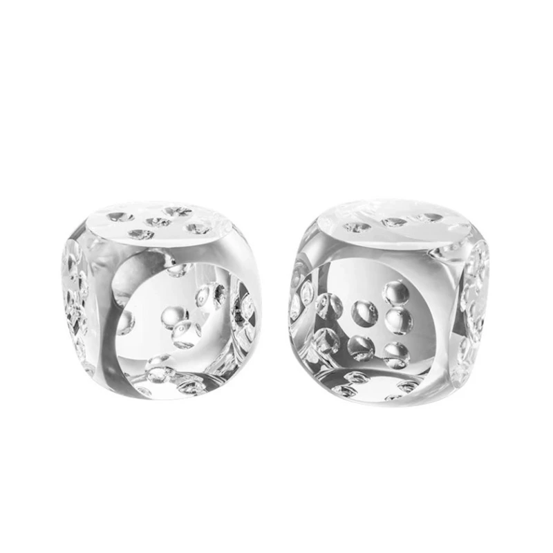 Masaüstü dekor Eichholtz Dice Tradizone, 2 əd, 11x11x11 sm, büllur, şəffaf