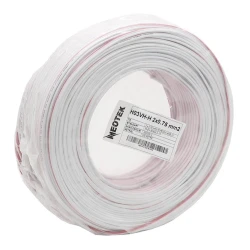 Монтажный кабель Neotek H03VH-H 2x0.75 мм2, 100 м, белый/красный