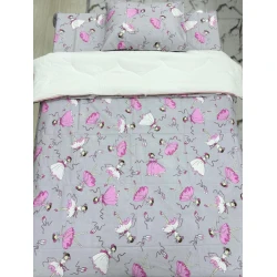 Комплект детского постельного белья MiraNova SF-581, сатин, серый, пододеяльник 100x150 см, простыня 110x160 см, наволочка 35х45 см