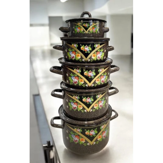 Набор кастрюль Gallery Home GH-000080, эмаль, разноцветный Набор кастрюль Gallery Home GH-000080, эмаль, разноцветный