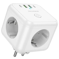 Удлинитель Borofone BAC11 Белый Удлинитель Borofone BAC11 Белый