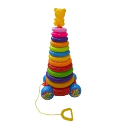 Пирамидка 12341, 12+ мес, 12 колец, на колесиках Пирамидка 12341, 12+ мес, 12 колец, на колесиках