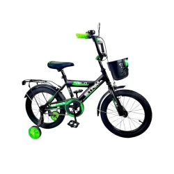 Детский велосипед VeloStrim 6191, черный/зеленый