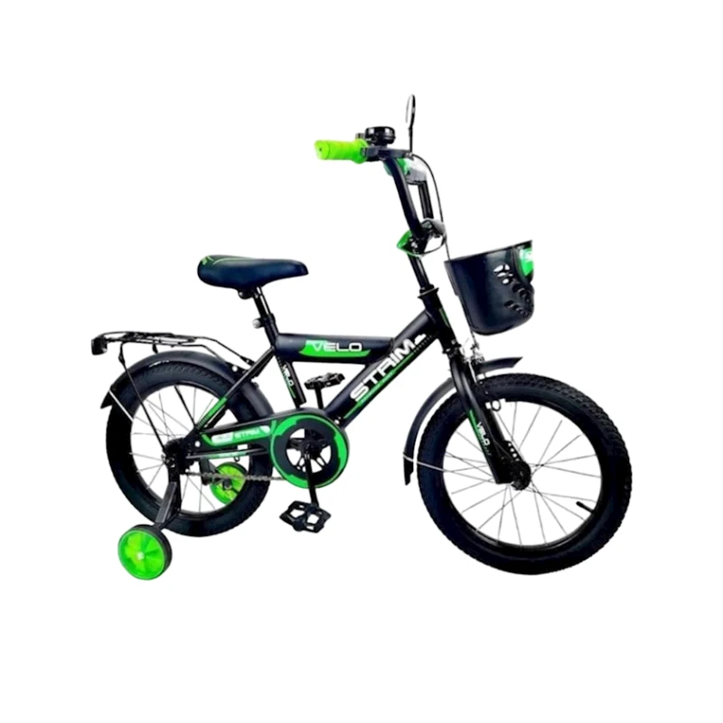 Uşaq velosipedi VeloStrim 6191, qara/yaşıl