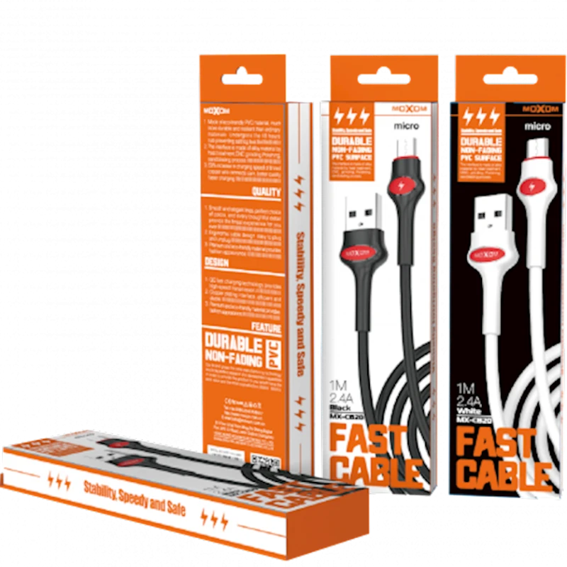 Кабель USB Moxom MX-CB20, 1 м, товар в ассортименте