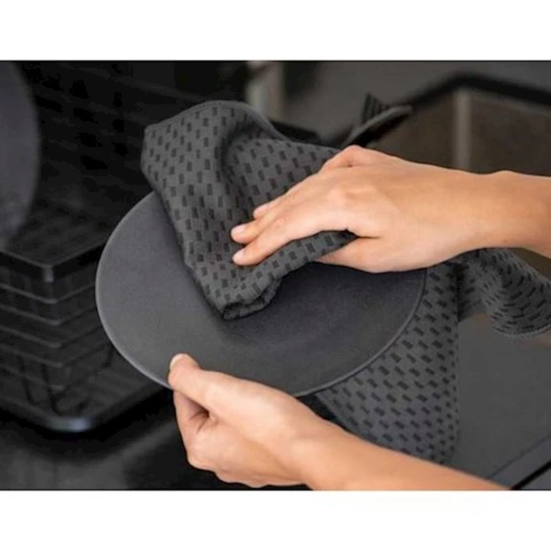 Mətbəx dəsmal dəsti Wenko Miko Microfiber, 40x60 sm, polyester/poliamid, 2 əd, qara/boz