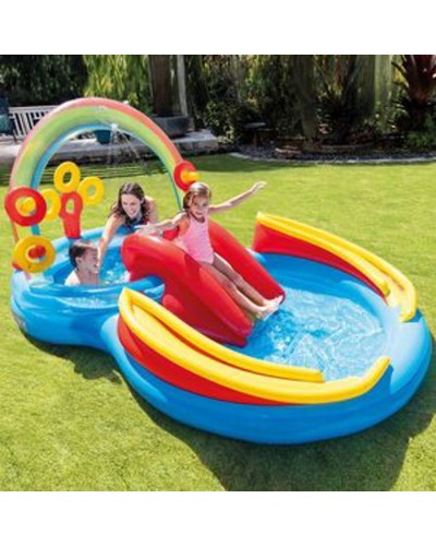 Uşaqlar üçün hovuz Intex H57453, şişmə, rəngbərəng, 297x193x135 sm, 227 l - ezzy_Intex H57453