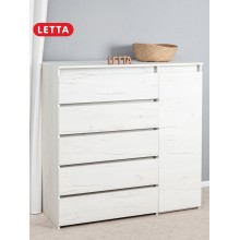 Komod paltar üçün Letta,120x50x120 sm,LDSP,ağ