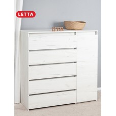 Komod paltar üçün Letta,120x50x120 sm,LDSP,ağ