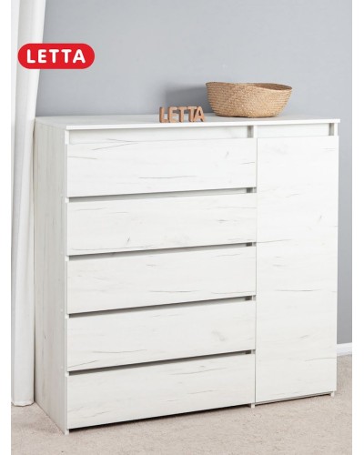 Komod paltar üçün Letta,120x50x120 sm,LDSP,ağ