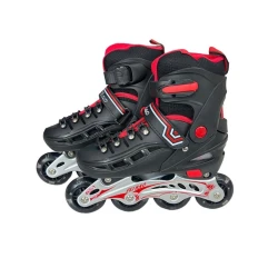 Роликовые коньки 16888AM, размер 34-37, черный/красный