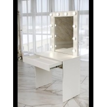 Makiyaj masası Art Mebel 75, laminat, ağ, 156x80x45 sm