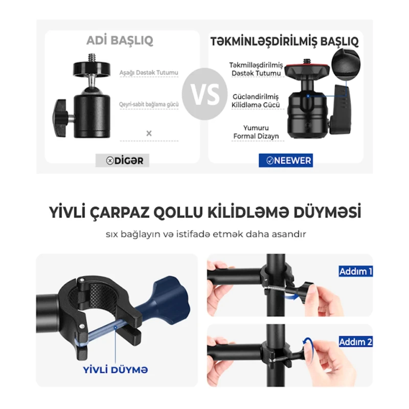 Штатив Neewer TL253A-MH022 Штатив Neewer TL253A-MH022