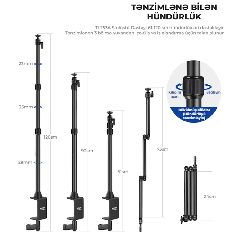 Штатив Neewer TL253A-MH022 Штатив Neewer TL253A-MH022
