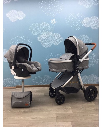 Uşaq arabası 3in1 Kidilo V91C3, boz