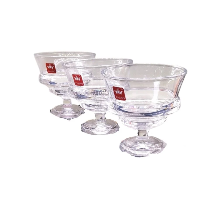 Набор креманок Yujing Glass Ware YJZJ-6802, 3 шт, прозрачные Набор креманок Yujing Glass Ware YJZJ-6802, 3 шт, прозрачные