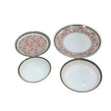 Süfrə qab-qacaq Sarina SHA-00006594, farfor, ağ, 6 nəfərlik, 24 ədəd