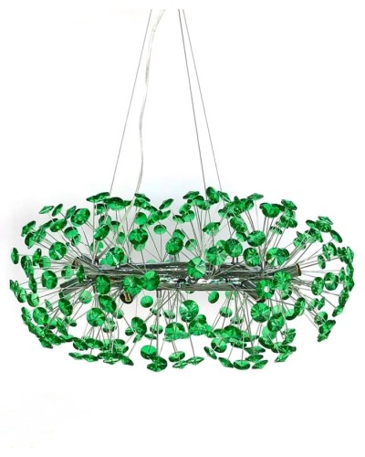 Asma çilçıraq 5179-600, yaşıl, LED, G9, metal xrom/yaşıl büllur - YAŞIL 5179-600