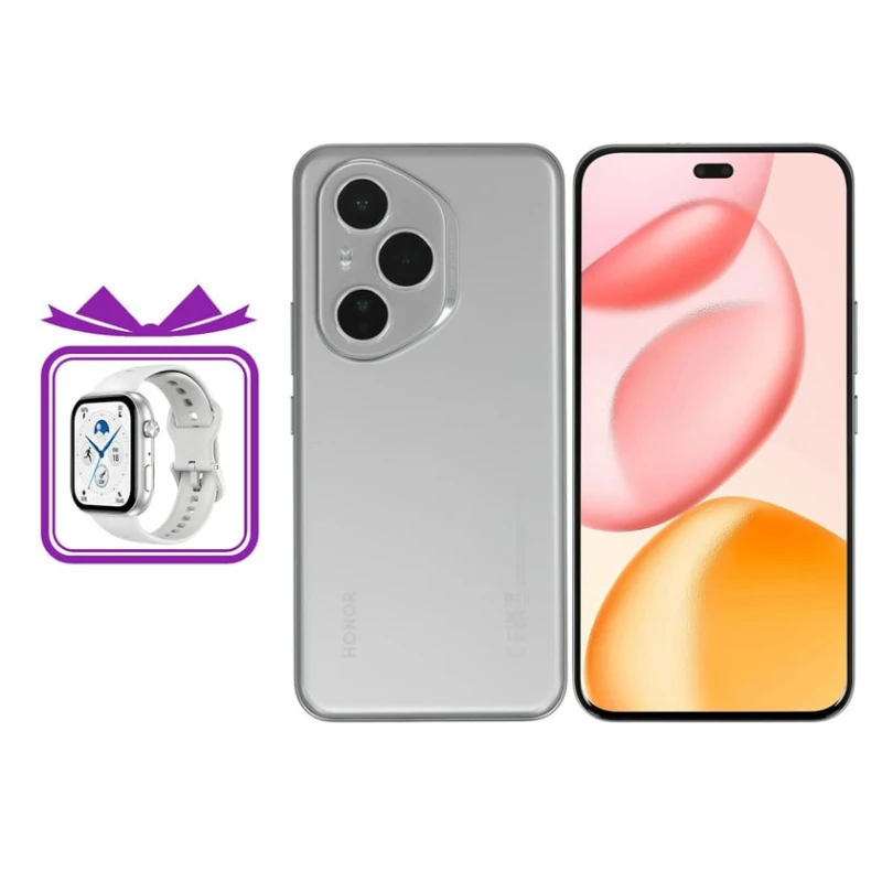 Smartfon Honor 400 Pro 12GB/512GB Lunar Grey + Hədiyyə Honor Choice Watch 2i (KCH-WB01) White