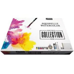 Набор акварельных красок и чернил Pebeo Fine Watercolor Collection Box, 36 предметов