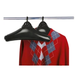 Вешалка, полипропилен, черный, 43x22 см, 2 шт Вешалка, полипропилен, черный, 43x22 см, 2 шт