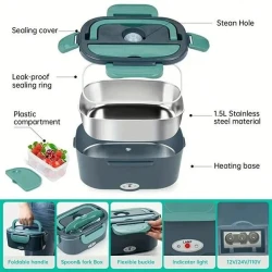 Термо ланч-бокс 1-1109, нержавеющая сталь, зеленый, 1.5 л Термо ланч-бокс 1-1109, нержавеющая сталь, зеленый, 1.5 л