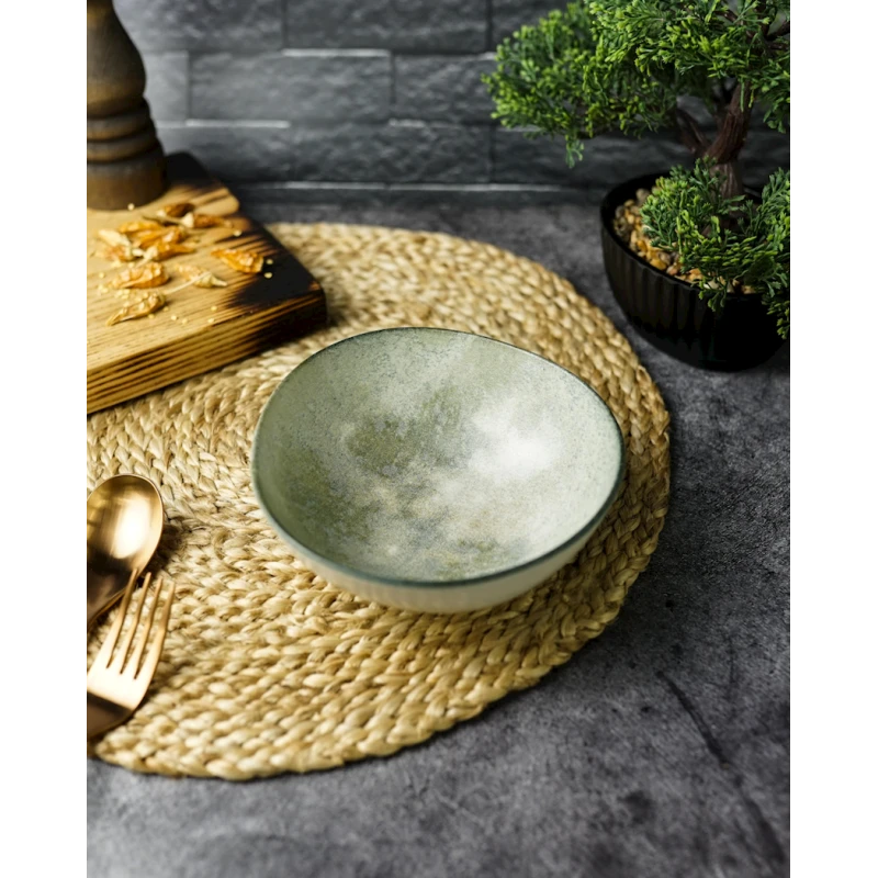 Салатница Porland Stoneware Selene, керамогранит, серая, 15x5.6 см