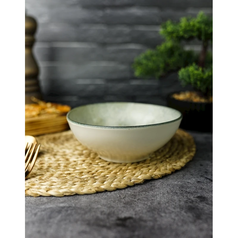 Салатница Porland Stoneware Selene, керамогранит, серая, 15x5.6 см