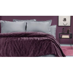 Плед Yataş Tricia, 200х220 см, двуспальный, полиэстер, фиолетовый