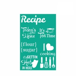 Trafaret yapışqan Rosa Talent, 13x20 sm, №4031 Recipe Book