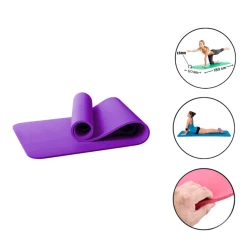 Мат для йоги WS0677, фиолетовый, 180x60x1.5 см