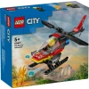 Конструктор LEGO City Fire Rescue Helicopter 60411, 5+ лет, 85 элементов