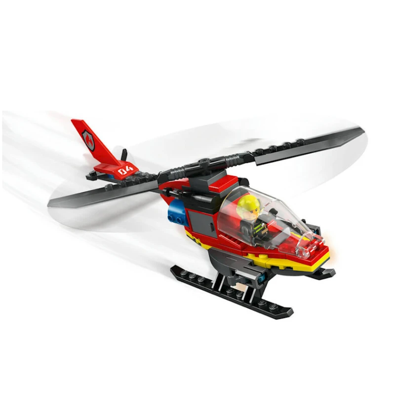 Конструктор LEGO City Fire Rescue Helicopter 60411, 5+ лет, 85 элементов