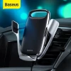 Автомобильный держатель для телефона с беспроводной зарядкой Baseus WXHW02 15W Black