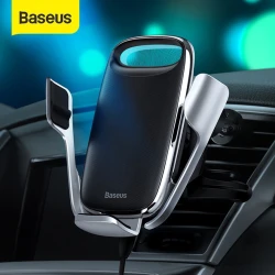 Автомобильный держатель для телефона с беспроводной зарядкой Baseus WXHW02 15W Black Автомобильный держатель для телефона с беспроводной зарядкой Baseus WXHW02 15W Black