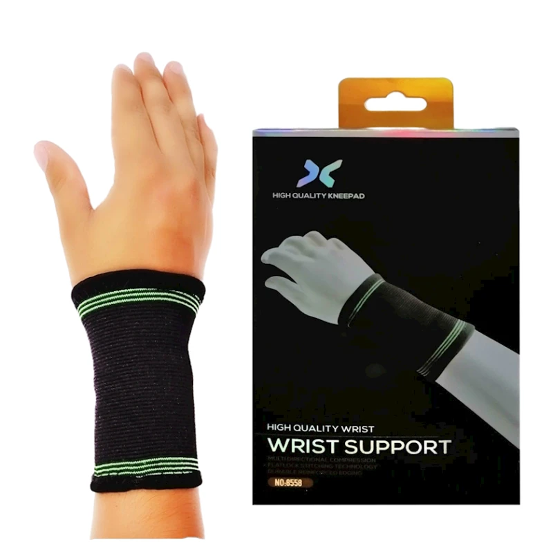 Суппорт запястья, текстиль, черный/зеленый Суппорт запястья, текстиль, черный/зеленый