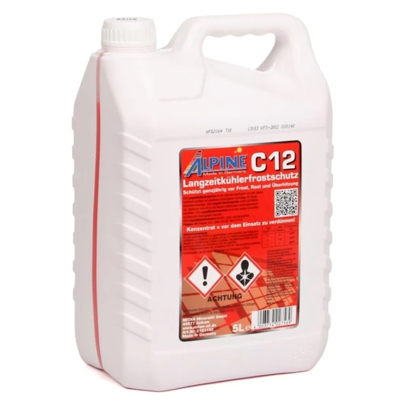 Антифриз Alpine C12 Langzeit-Kuchlerfostschuts концентрат Красный 5 л Антифриз Alpine C12 Langzeit-Kuchlerfostschuts концентрат Красный 5 л