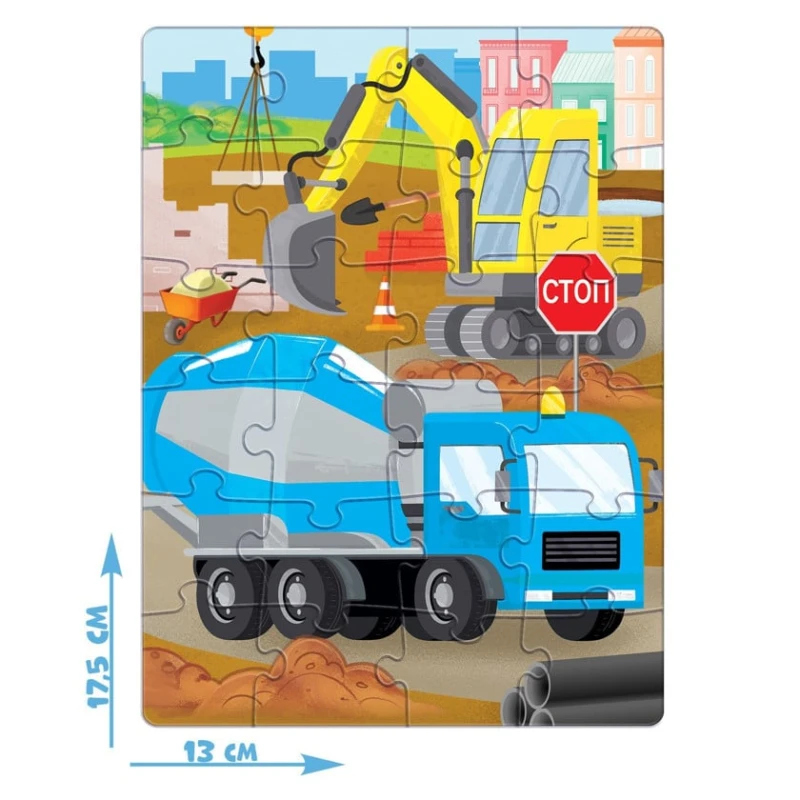 Пазл Puzzle Time Большая стройка, 24 элемента