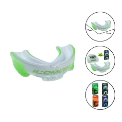 Boks kapası İceman 1546 nanə ətri ilə, bir çənəli, PVC, ağ/yaşıl, 7x7 sm