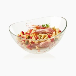 Салатница Vidivi Papaya, овал, 3.8 л, 29 см, стекло, прозрачный