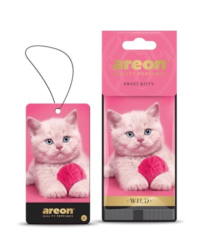 Aromatlaşdırıcı avtomobil üçün Areon Wild Sweet Kitty, asma