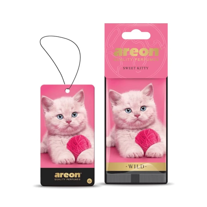 Aromatlaşdırıcı avtomobil üçün Areon Wild Sweet Kitty, asma