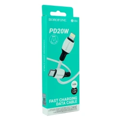 Кабель USB Borofone BX84 20W Type-C to Lightning White
