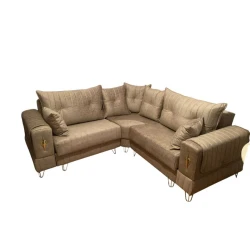 Угловой диван Miron Palanlı, ткань, коричневый Угловой диван Miron Palanlı, ткань, коричневый