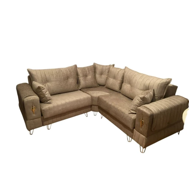 Угловой диван Miron Palanlı, ткань, коричневый Угловой диван Miron Palanlı, ткань, коричневый