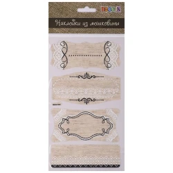 Наклейки из мешковины Decola 3, 4 шт