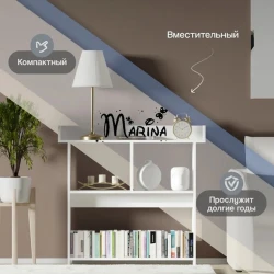 Стеллаж Marina 3563_M25StelPolWh, ЛДСП, 95x24x100 см, белый